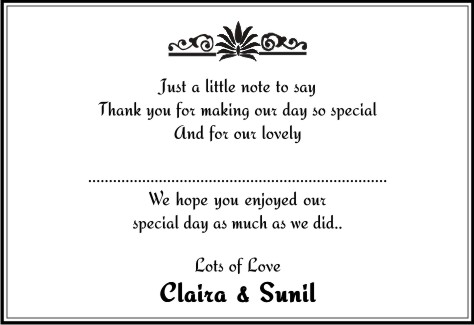 Wedding thank you card 12 - Parekh Cards
